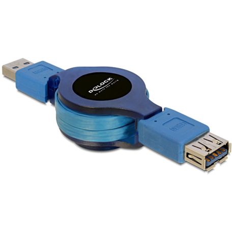 DeLock USB3.0 Extension retractable 1m Blue