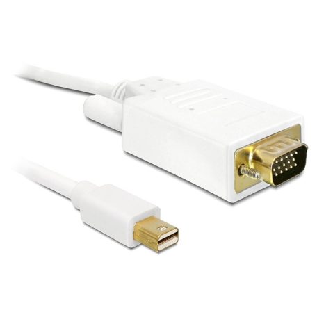 DeLock miniDisplayport male to VGA male kábel 5m White