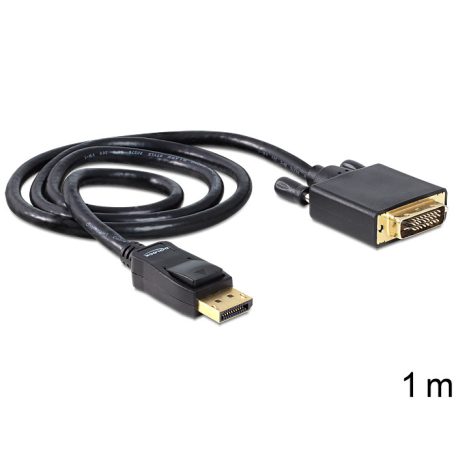 DeLock Displayport 1.2 male to DVI-D (24+1 Dual Link) male 1m Black