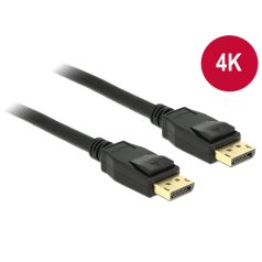   DeLock Displayport 1.2 male/male 4K összekötő kábel 1m Black