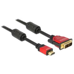   DeLock HDMI male to DVI-D (Dual Link) (24+1) male kábel 3m Black