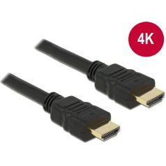   DeLock Cable High Speed HDMI with Ethernet – HDMI A male > HDMI A male 4K 0,5m Black