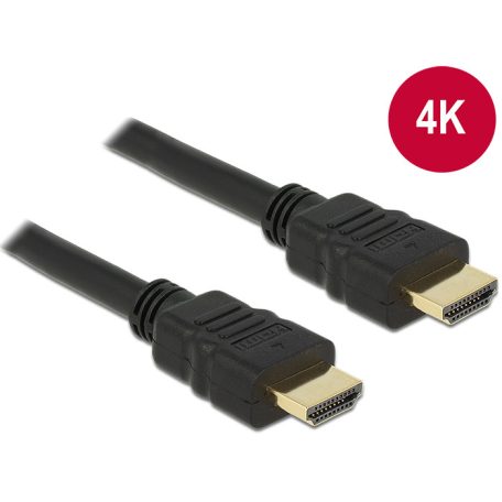 DeLock Cable High Speed HDMI with Ethernet – HDMI A male > HDMI A male 4K 0,5m Black