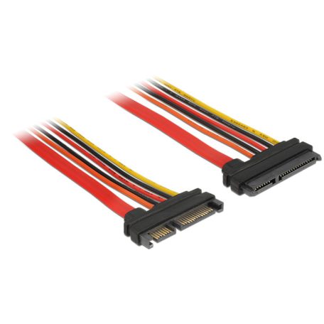 DeLock SATA 6 Gb/s 22 pin plug > SATA 22 pin receptacle (3.3 V + 5 V + 12 V) Extension cable 10cm