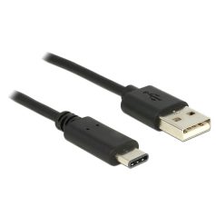   DeLock Cable USB 2.0 Type-A male > USB Type-C 2.0 male 0.5m Black