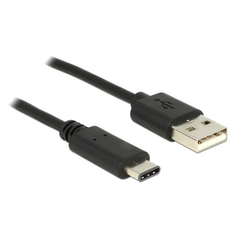 DeLock Cable USB 2.0 Type-A male > USB Type-C 2.0 male 0.5m Black