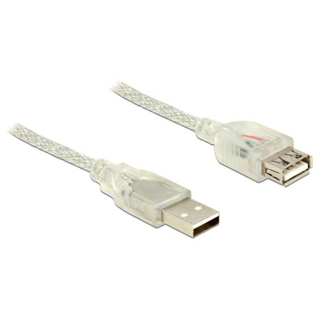 DeLock Extension cable USB 2.0 Type-A male > USB 2.0 Type-A female 1m transparent