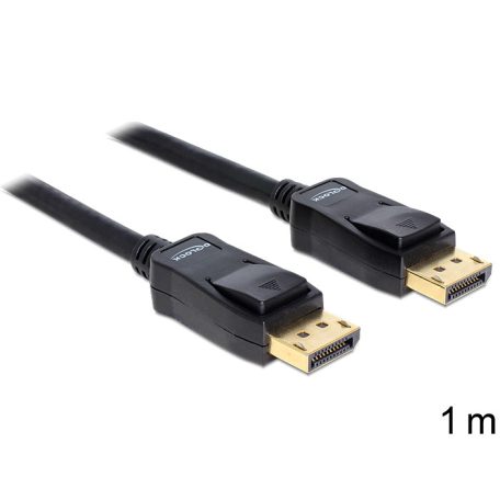 DeLock Displayport 1.2 male > Displayport male 4K 1m kábel Black