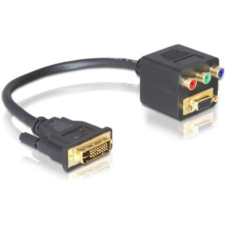 DeLock Adapter DVI 29 male to VGA + 3x RCA female