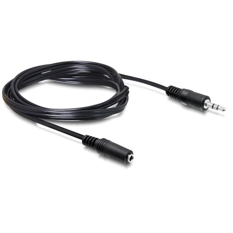 DeLock Extension Cable Audio Stereo jack 3.5 mm male / female 3m Black