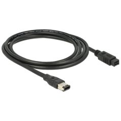 DeLock Cable FireWire 9 pin male > 6 pin male 2m Black