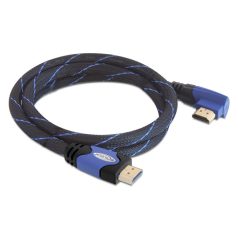   DeLock Cable High Speed HDMI with Ethernet – HDMI A male > HDMI A male angled 4K 1m