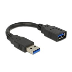 DeLock Extension cable USB 3.0 A-A 15 cm male / female Black