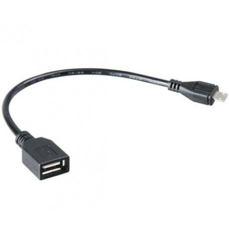 Akasa microUSB - USB Type-A OTG kábel 15cm Black