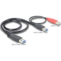   DeLock Cable USB 3.0 type A male + USB type A male > USB 3.0 type A male 0,6m Black