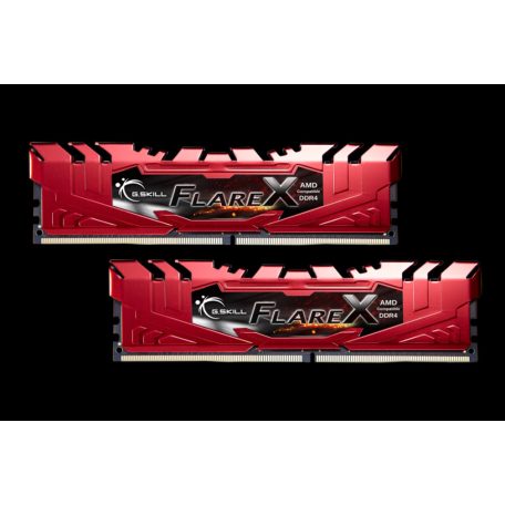 G.SKILL 16GB DDR4 2400MHz Kit(2x8GB) FlareX Red (for AMD)