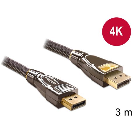 DeLock Cable Displayport 1.2 male > Displayport male 4K 3m PREMIUM