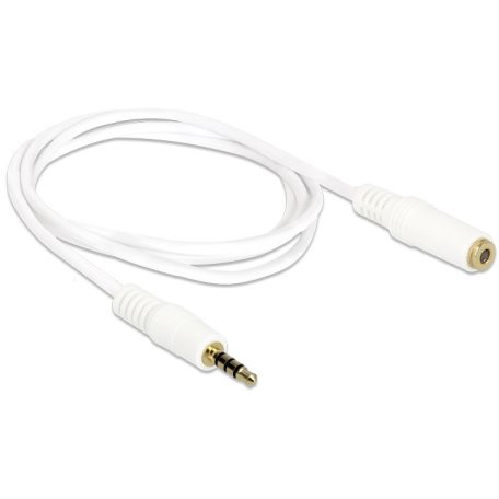 DeLock Extension Cable Audio Stereo Jack 3.5 mm male / female IPhone 4 pin 0,5m