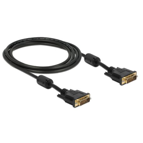 DeLock Cable DVI 24+1 male > DVI 24+1 male 2m Black