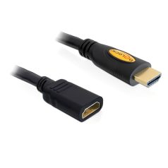   DeLock Extension Cable High Speed HDMI with Ethernet – HDMI A male > HDMI A female 1m Black