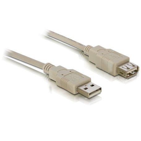 DeLock Cable USB 2.0 extension A/A 3m Grey