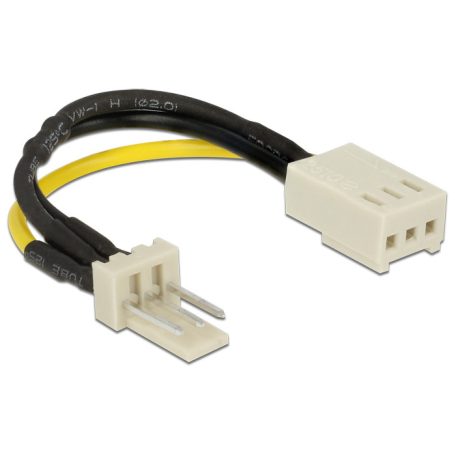 DeLock Power Cable 3 pin male > 3 pin female (fan) 8cm – Reduction of rotation speed