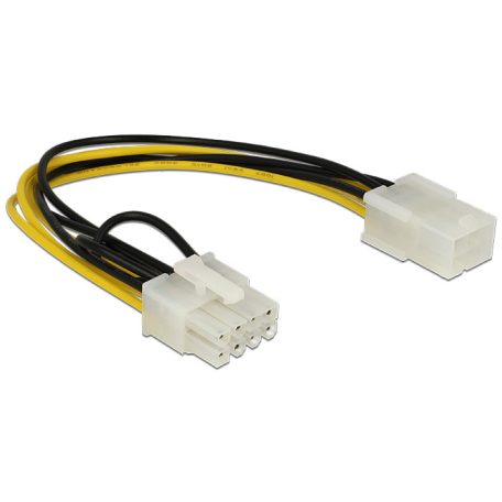 DeLock Power Cable PCI Express 6 pin female > PCI Express 8 pin male 20cm