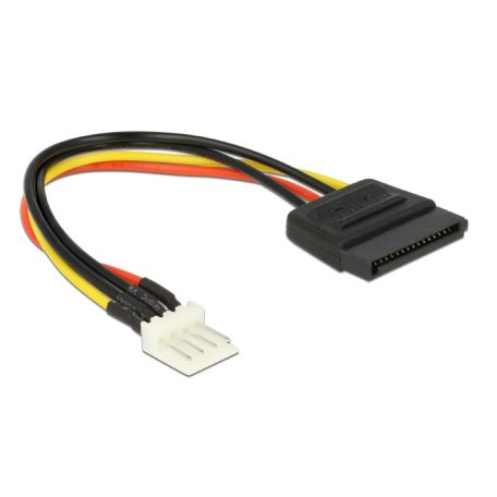 DeLock Power Cable SATA 15 pin female > 4 pin floppy male 15cm