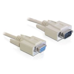   DeLock Cable Serial RS-232 Sub-D9 male > RS-232 Sub-D9 female 2m extension Beige