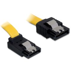   DeLock Cable SATA 6 Gb/s male straight > SATA male upwards angled 50cm Yellow Metal