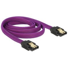   DeLock SATA cable 6 Gb/s 100 cm straight / straight metal Purple Premium