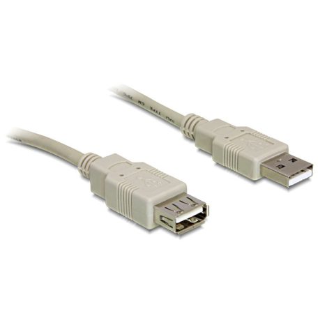 DeLock Cable USB 2.0 extension A/A 1,8m Grey