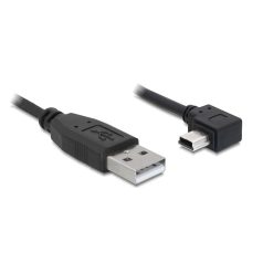   DeLock Cable USB 2.0-A male > USB mini-B 5pin male angled 1m