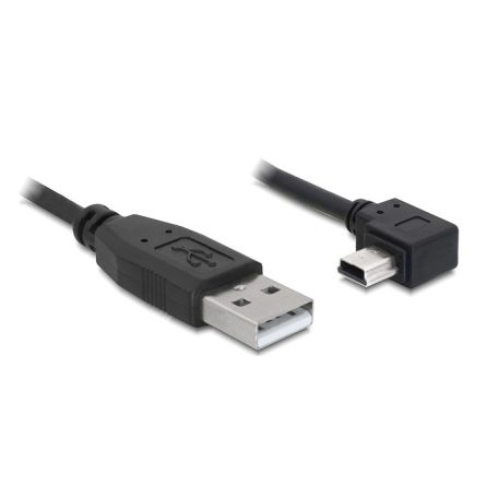 DeLock Cable USB 2.0-A male > USB mini-B 5pin male angled 1m