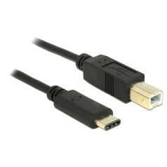   DeLock Cable USB Type-C 2.0 male > USB 2.0 Type-B male 2m Black