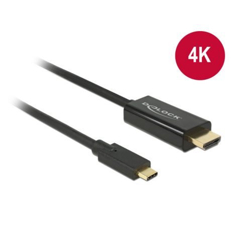 DeLock Cable USB Type-C male > HDMI male (DP Alt Mode) 4K 30 Hz 2m Black