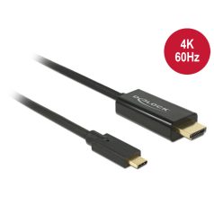   DeLock Cable USB Type-C male > HDMI male (DP Alt Mode) 4K 60 Hz 2m Black