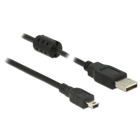 DeLock Cable USB 2.0 Type-A male > USB 2.0 Mini-B male 1,5m Black