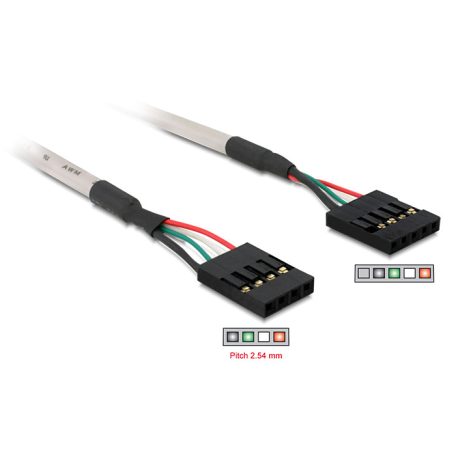 DeLock Cable USB Pinheader 4pin/5pin female-female