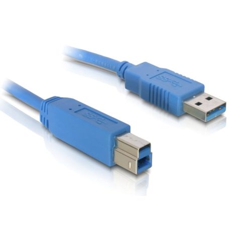 DeLock Cable USB 3.0 type-A male > USB 3.0 type-B male 1m Blue