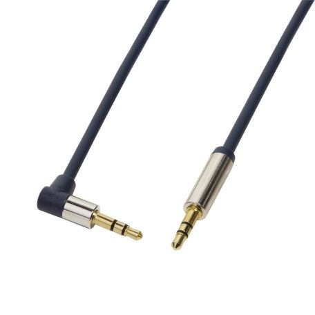 Logilink CA11100 3,5mm Stereo M/M 90° angled Audio Cable 1m Blue