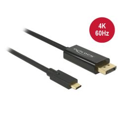   DeLock Cable USB Type-C male > Displayport male (DP Alt Mode) 4K 60 Hz 2m Black