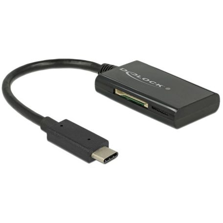 DeLock USB 3.1 Gen 1 USB Type-C male 4 Slots Card Reader Black