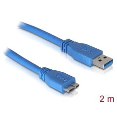   DeLock Cable USB 3.0 type-A male > USB 3.0 type Micro-B male 2m Blue