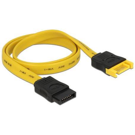 DeLock Extension cable SATA 6 Gb/s male > SATA female 50cm Yellow