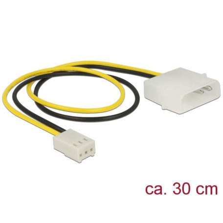 DeLock Power Cable 2 pin male > 3 pin female (fan) 30cm