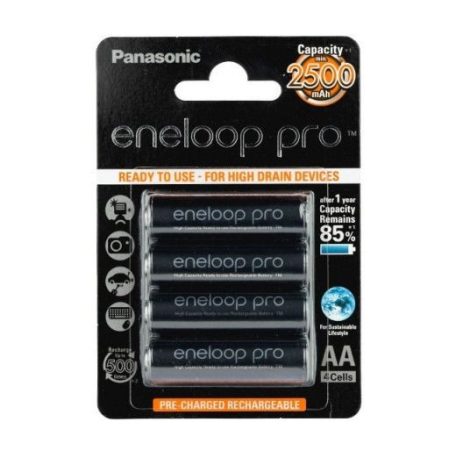 Panasonic Eneloop Pro 2500mAh AA Ni-MH akkumulátor 4db/csomag