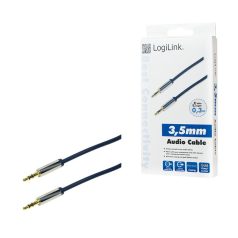 Logilink Audio 3.5 Stereo M/M straight 0,3m cable Blue