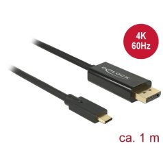   DeLock USB Type-C male > Displayport male (DP Alt Mode) 4K 60 Hz Cable 1m Black