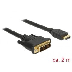   DeLock  HDMI to DVI-D (Single Link) 18+1 cable bidirectional 2 m Black